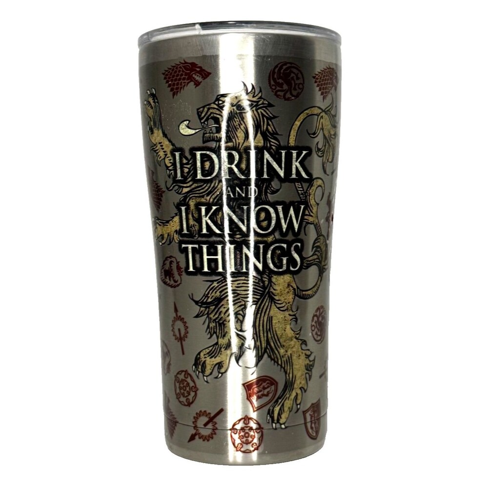 Tervis Game of Thrones I Drink and I Know Things Tumbler 20oz Stainless w Lid
